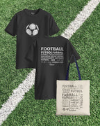 COMBO - Football Pitch Abstract Black Tee and Tote Bag