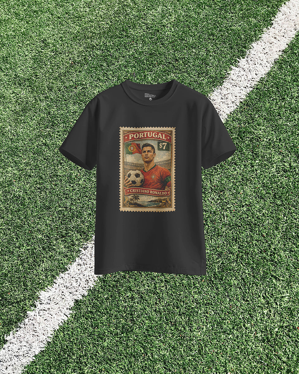 Cristiano Ronaldo Vintage Stamp T-Shirt | Football Legends