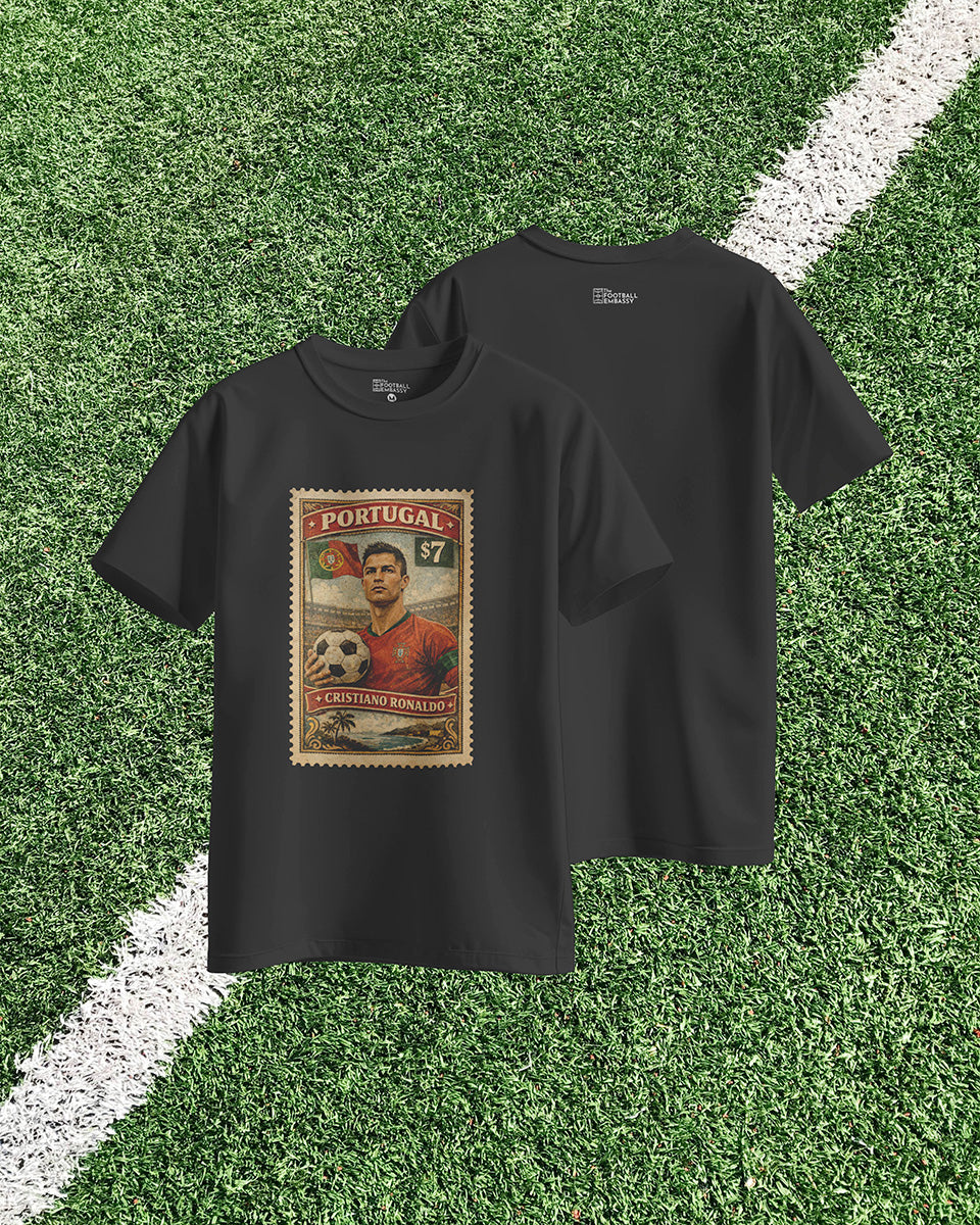 Cristiano Ronaldo Vintage Stamp T-Shirt | Football Legends