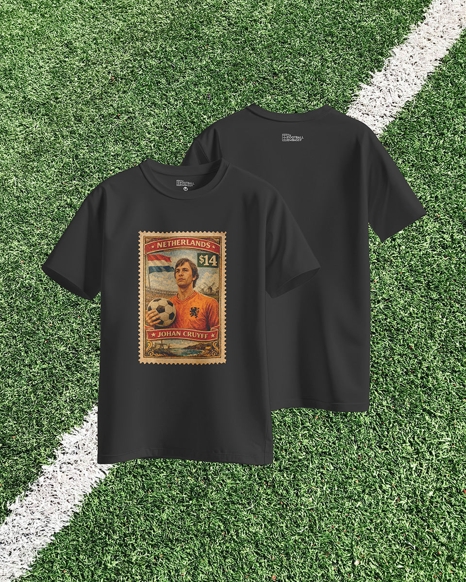 Johan Cruyff Vintage Stamp T-Shirt | Football Legends