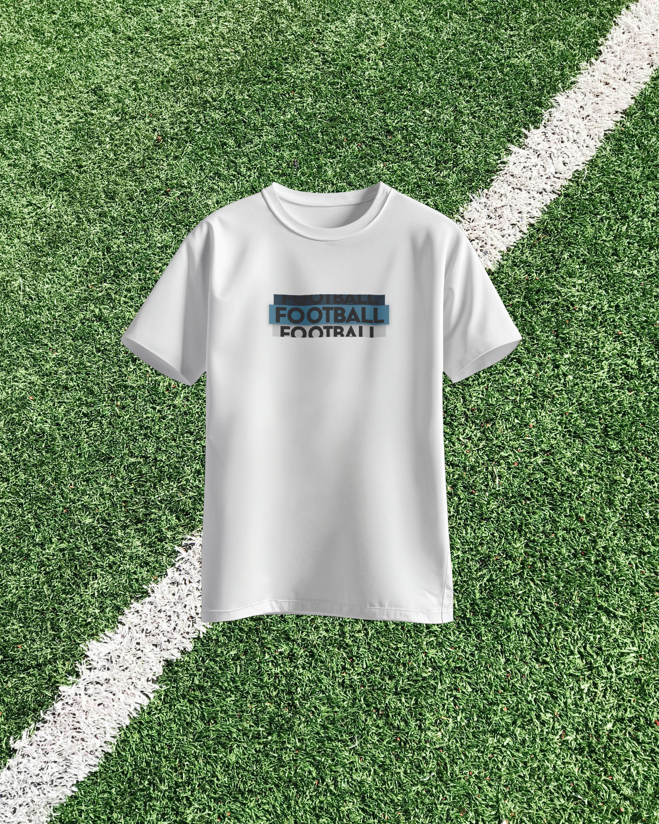 Football Stack Graphic T-Shirt – Blue Edition | Unisex Soccer Streetwear Tee