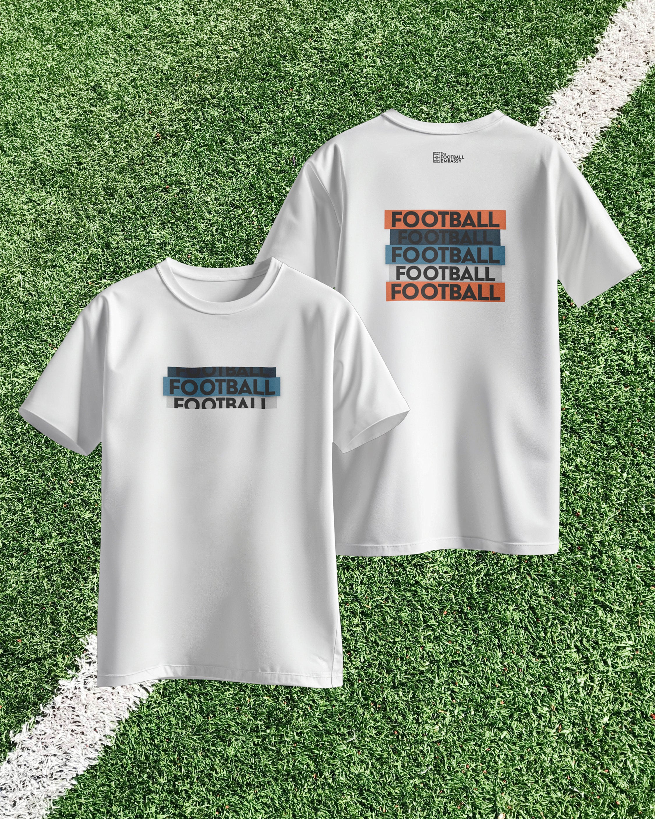 Football Stack Graphic T-Shirt – Blue Edition | Unisex Soccer Streetwear Tee