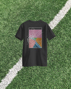 Football Pitch Abstract Black Tee