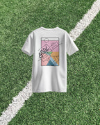 Football Pitch Abstract White Tee