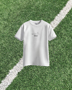 Football Pitch Abstract White Tee