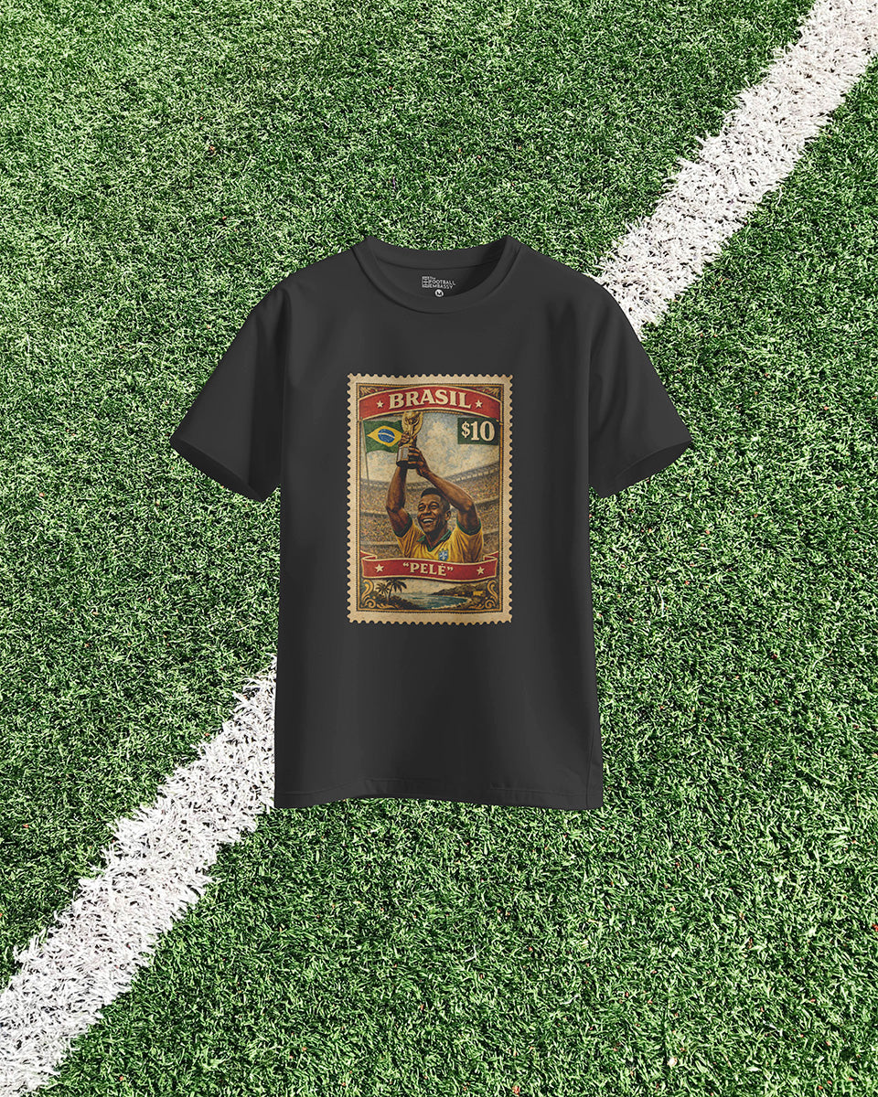 Pele Vintage Stamp T-Shirt | Football Legends