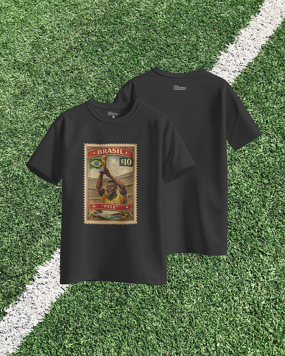 Pele Vintage Stamp T-Shirt | Football Legends
