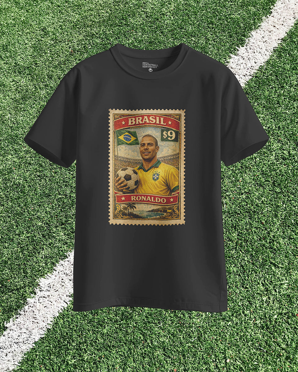 Ronaldo Vintage Stamp T-Shirt | Football Legends