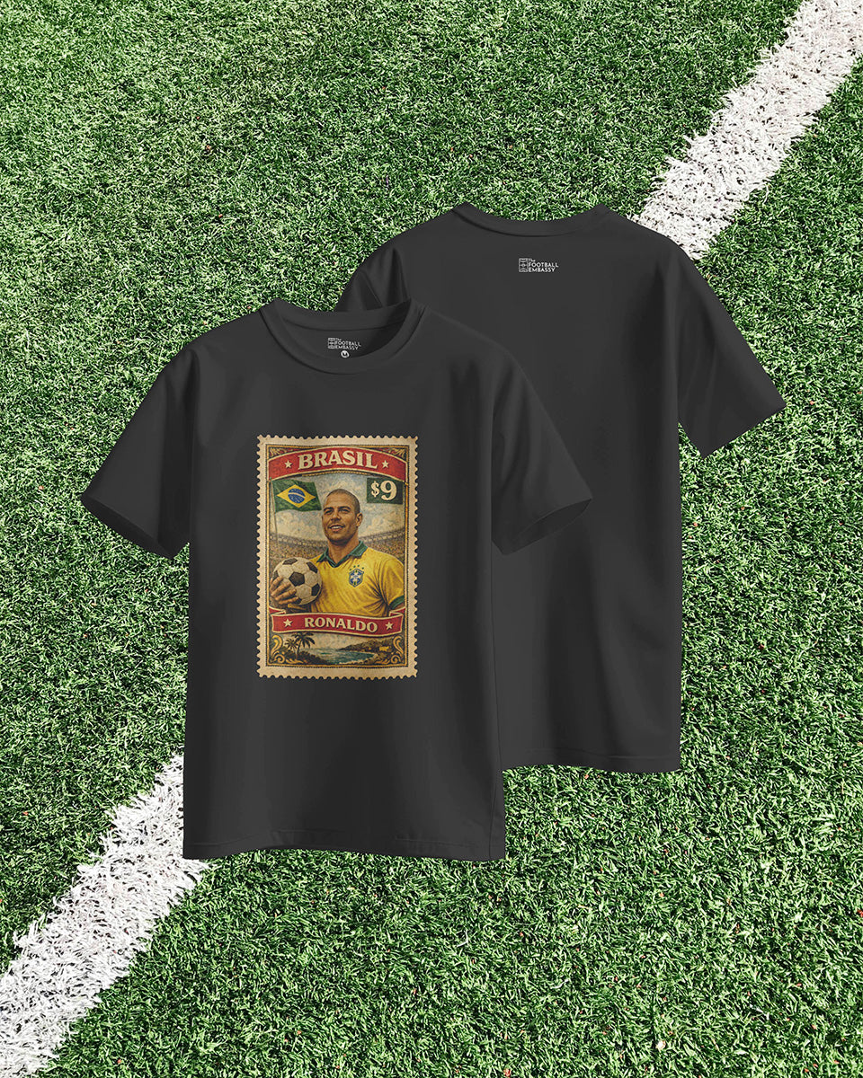 Ronaldo Vintage Stamp T-Shirt | Football Legends