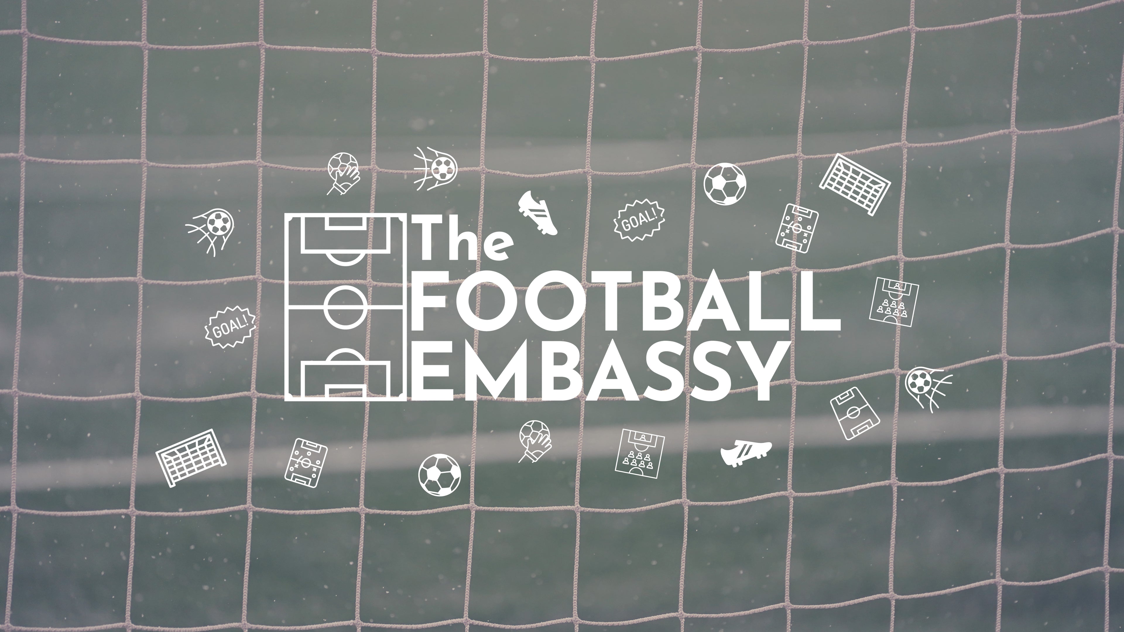 The Football Embassy logo on a grid background