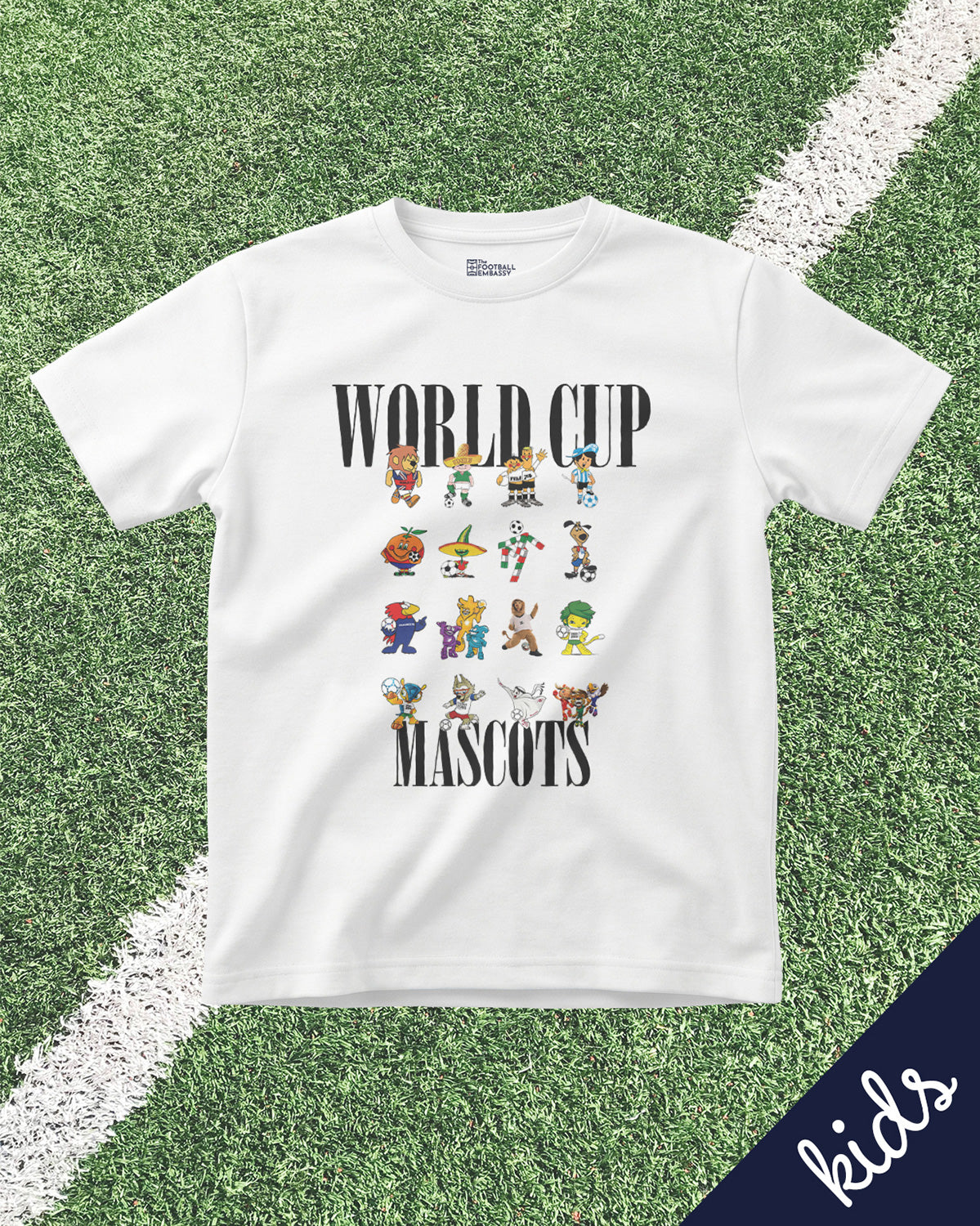 Classic World Cup Mascots Collection Kids Tee