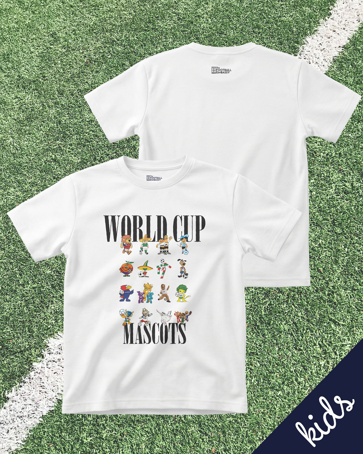 Classic World Cup Mascots Collection Kids Tee